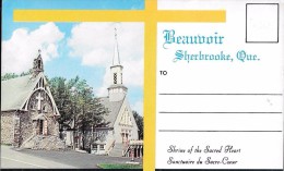 SHERBROOKE - QUÉBEC - BEAUVOIR - SANCTUAIRE DU SACRÉ COEUR - POCHETTE SOUVENIR DÉPLIANTE - SOUVENIR FOLDER - 5 PHOTOS - Sherbrooke