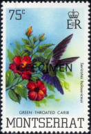 HUMMINGBIRDS-SPECIMEN-GREEN THROATED CARIB-MONTSERRAT-1983-MNH-B3-929 - Colibrì