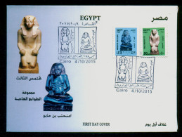 EGYPT / 2015 / THUTMOSE III / AMENHOTEP ; SON OF HAPU / EGYPTOLOGY / ARCHEOLOGY / FDC - Cartas & Documentos