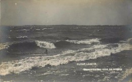 262943-Iowa, Clear Lake, RPPC, Lake Scene, Storm Waves, Phil Mench Photo 1908 - Ames