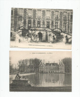 Cp , 91 , Château De COURANCES , Le Miroir , Le Perron , Vierges , LOT DE 2 CARTES POSTALES - Other & Unclassified