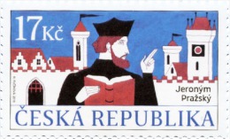 Czech Rep. / Stamps (2016) 0874: Jerome Of Prague (1378/80-1416) Czech Philosopher & Theologian (city Towers & Gates) - Théologiens