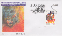 Enveloppe  FDC  1er  Jour   ESPAGNE    EUROPA    Festivals  Nationaux    1998 - 1998