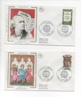 FDC EUROPA  1985 INSTRUMENTS TRADITIONNELS  ET VAL D ANDORRE F HALEVY - Briefe U. Dokumente