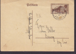 Saargebiet Postal Stationery Ganzsache Entier Postkarte Kaserne Saarlouis DILLINGEN (Saar) 1933 THÜRINGEN (2 Scans) - Postwaardestukken