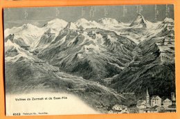 LOL279, Vallée De Zermatt Et De Saas-Fee, 6512,  Circulée 1912 - VS Valais