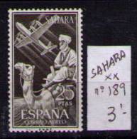 SAHARA 1961 - INDIGENA Y AVION - EDIFIL 189 - NUEVO - Sahara Espagnol