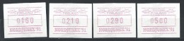 Finlande 1991 Vignettes D´affranchissement Série 12 Neuve Pour Expo Norjunex 91 - Timbres De Distributeurs [ATM]