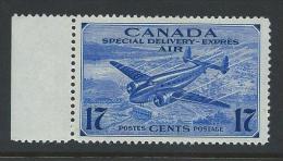 Canada 1943 - 17c Special Delivery Airmail Issue SG S14 Side Marginal MNH Cat £4.50 SG2018 Empire - Entrega Especial/Entrega Inmediata
