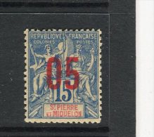 SAINT-PIERRE ET MIQUELON - Y&T N° 96* - Type Groupe Surchargé - Unused Stamps