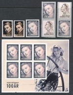 Sweden 2015 Facit # SS30. Ingrid Bergman And USA Issues.  VERY EXCLUSIVE SET (see Description And Images). MNH (**) - Unused Stamps