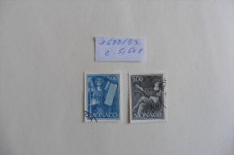 Monaco :  2 Timbres Oblitérés - Collections, Lots & Séries