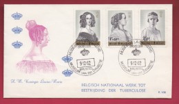 BELGIUM, 1962, FDC, P105, TBC Prevention, MI1293-1295, F1352 - 1961-1970