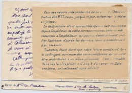 LTR10- CP FM AUX 3 DRAPEAUX ADRESSEE A UN PRISONNIER DE GUERRE CAMP DE COLMAR +ÉTIQUETTE DE RETOUR A L'EXPÉDITEUR RARE - Guerre Mondiale (Seconde)