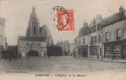 Limours - L'église Et La Mairie  -  Scan Recto-verso - Limours