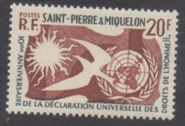 SAINT-PIERRE Et MIQUELON- 10 Ans De La Déclaration Universelle Des Droits De L'Homme - - Neufs