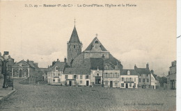 SAMER - La Grand'Place, L'Eglise Et La Mairie - Samer