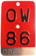 Velonummer Obwalden OW 86 - Placas De Matriculación