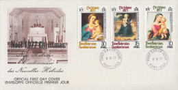 Enveloppe FDC  1er Jour   NOUVELLES  HEBRIDES   Noël  1977 - FDC