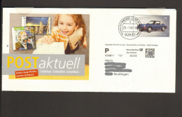 BRD Post Aktuell Vom Januar 2016 Mit Wertstempel Klassische Automobile 70 C - Enveloppes - Oblitérées