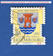 VARIÉTÉS 1956 N° 521 BLASONS ESCH SUR ALZETTE  OBLITÉRÉ - Errors & Oddities