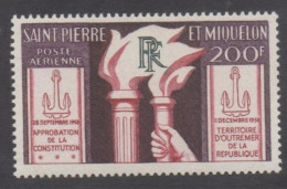 Saint-Pierre Et Miquelon : Approbation De La Constitution Et Vote Du 11 Décembre - - Unused Stamps