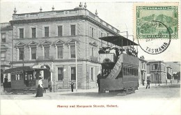 A-16 3362 .   TASMANIA MURRAY AND MACQUARIE STREETS HOBART  TRAMWAYS - Hobart