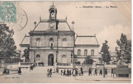 94 - GENTILLY -  LA MAIRIE  - HOTEL DE VILLE  CPA ANIMEE - Gentilly