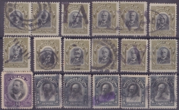 1911-66 CUBA REPUBLICA 1911. 8c -1$ MAXIMO GOMEZ Y CARLOS ROLOFF. Ed.193-94. CANCEL LOT. - Used Stamps