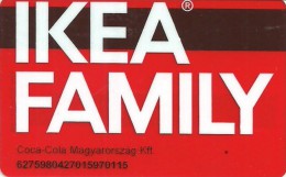 COCA-COLA * SOFT DRINK * IKEA STORE * CUSTOMER CARD * LOYALTY CARD * Ikea Coca-Cola Magyarorszag Kft. 1 * Hungary - Food