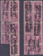 1917-246 CUBA REPUBLICA 1917. 3c JOSE DE LA LUZ Y CABALLERO. BLOCK MARCA PORTE PAGADO ADMINISTRACION DE CORREOS  DE LA H - Used Stamps