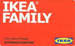 ELVIS PRESLEY ROCK & ROLL POP MUSIC SINGER IKEA STORE CUSTOMER CARD LOYALTY CARD * Ikea Elvis Aaron Presley 2 * Hungary - Musique