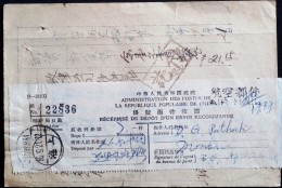 CHINA CHINE CINA 1955.9.21 DOCUMENT - Lettres & Documents