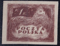 POLAND 1919 Proof Fi 80DD P Mint No Gum - Unused Stamps