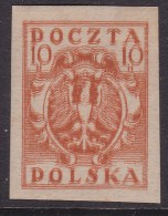 POLAND 1919 Fi 75DD  Mint Hinged Signed Schmutz - Unused Stamps