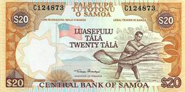 SAMOA 20 TALA ORANGE MAN FRONT BUILDING BACK UNC P.35 ND(2002) READ DECRIPTION !! - Samoa