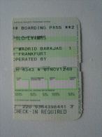 Boarding Pass  -MADRID- FRANKFURT   D137231.10 - Boarding Passes