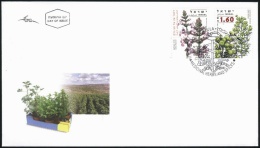 ISRAEL 2008 - Medicinal Herbs And Spices III - 2 Stamps With Tabs - FDC - Plantas Medicinales