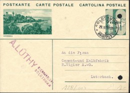 Carte Illustré (Zumstein 2009) N° 128-004 ARBON   Obl: Solothurn 29/02/1932  (attention Trous De Classement !!!) - Stamped Stationery