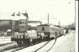 Photo-Carte ( Au Temps Du Trafic Marchandises : Mixte Quittant Echallens Pour Bercher,en 1963 - Bercher