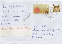 Portugal Registered Cover To Germany - Briefe U. Dokumente