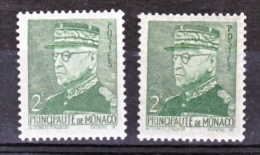 Monaco  274 Variété Impression Dépouillée  Et Normal Louis II Neuf ** TB  MNH Sin Charnela - Variedades Y Curiosidades