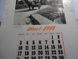 Feuille De Calendrier Mars 1940 Du Comptoir Belge Des Engrais(photo -vieux Héverlé) - Tamaño Pequeño : 1921-40