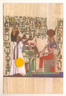 Egypte-temple D'abou Simbem-queen Nefertari Offering To Goddess Hathor.mural Painting From Hathor Temple At Abou Simble - Temples D'Abou Simbel