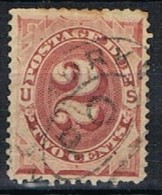 Stamp U.S.  Postage DUE 2 Cent M Fechador NEW YORK, Num J 2 º - Franqueo