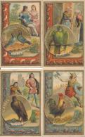 Lot De 4 Chromos Moka Bourgeois Proville Les Cambrai Les Oiseaux Et Les Hommes - Té & Café