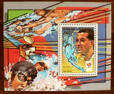 CENTRAFRIQUE Jeux Olympiques Seoul 88. Bloc De Luxe Du N° Yvert  805.  Natation. Dentele. Perforate. ** MNH. - Ete 1988: Séoul