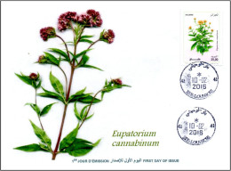 ALGERIA 2016 FDC Medicinal Plants Plantes Medicinales Flora Flore Heilpflanzen Plantas Eupatorium Cannabinum - Medicinal Plants