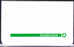 Deutschland Germany Allemagne - Dresdner Bank Scheckmappe (siehe Beschreibung) - Cheques En Traveller's Cheques