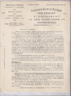 L Ponsselet Schaerbeek  Brief+factuur 1922 - 1900 – 1949